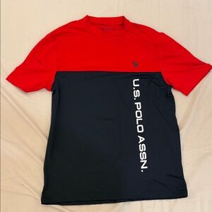 U.S. Polo Assn. Red and Black Graphic Tee